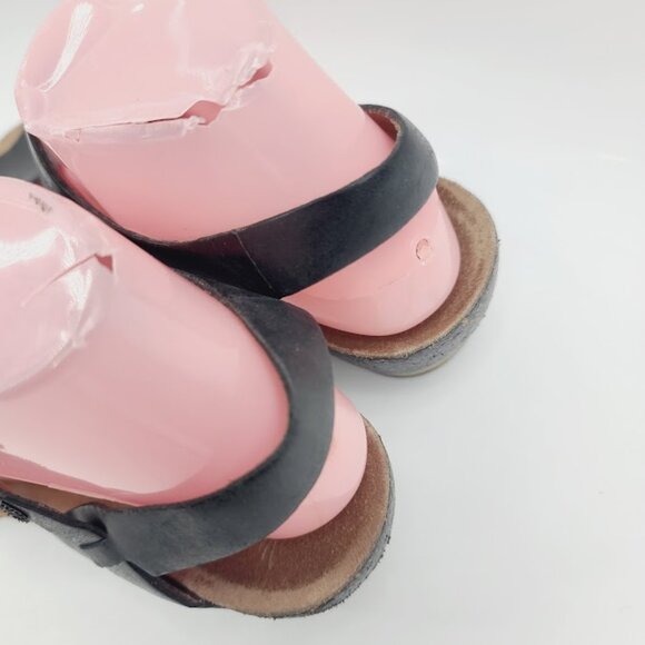 Dansko Women's Black Vera Wedge Leather Open Toe Slingback Sandal Size 7 - Picture 4 of 8